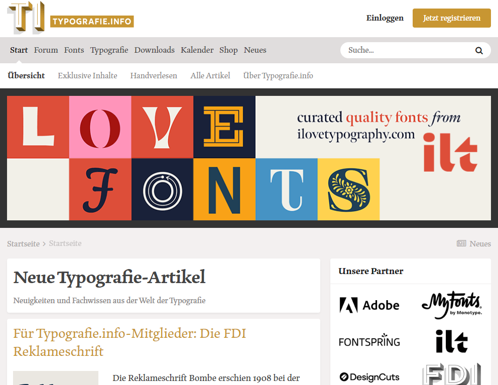 Die meistbesuchte deutsche Typografie-Website