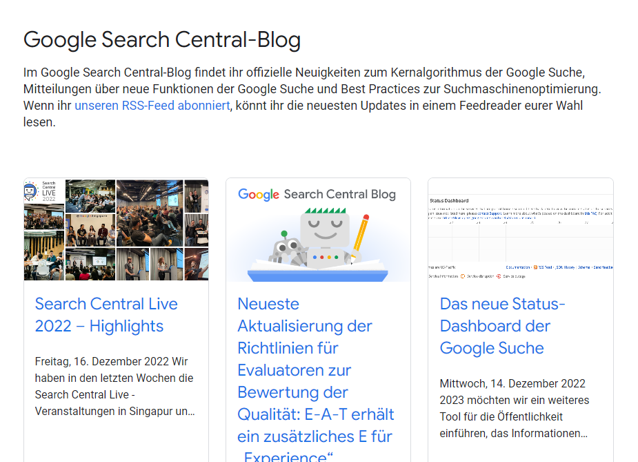 Google Search Central-Blog