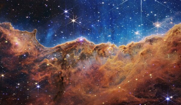 Aufnahme des Sternentstehungsgebiets NGC 3324 im Carinanebel, veröffentlicht am 12. Juli 2022.