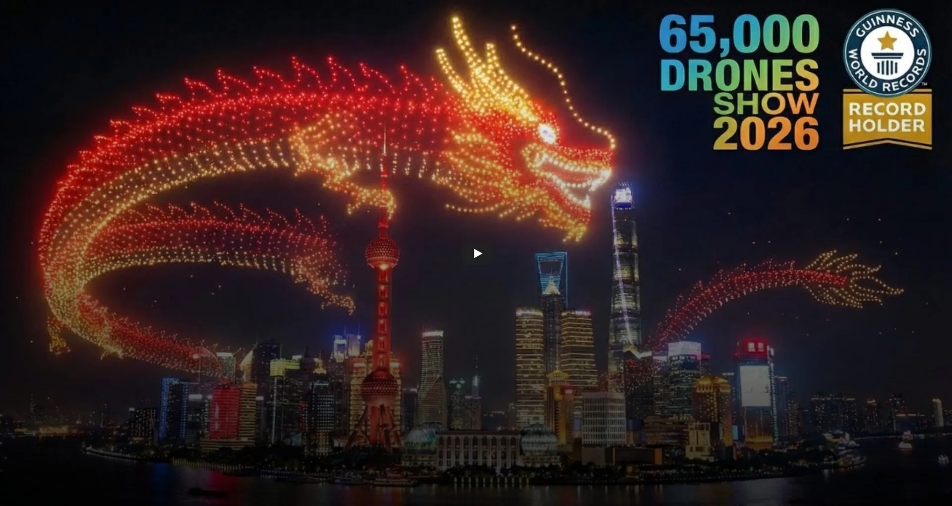 Offizieller Guinness-Weltrekord: Shanghai 65.000 Drohnenshow (2026)